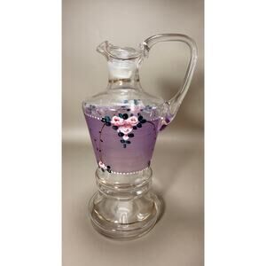 vintage collectible blown glass decanter 19th-century Victorian style